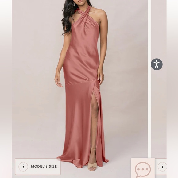Revelry Dresses & Skirts - Revelry Athena Satin Desert Rose